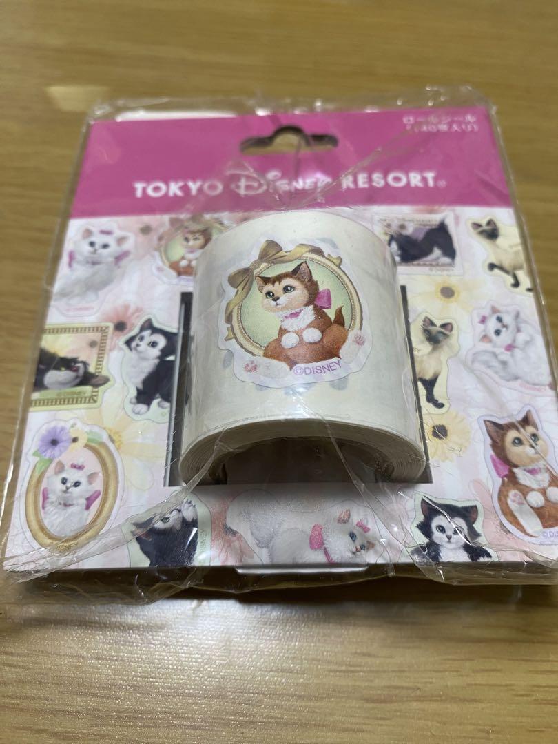 ディズニーリゾートロールシールマリーフィガロマリーちゃん猫140枚