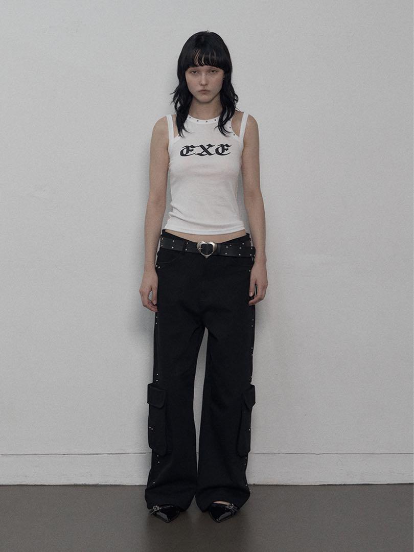 小物 SETUPEXE STUDDED HEART BELT / BLACK