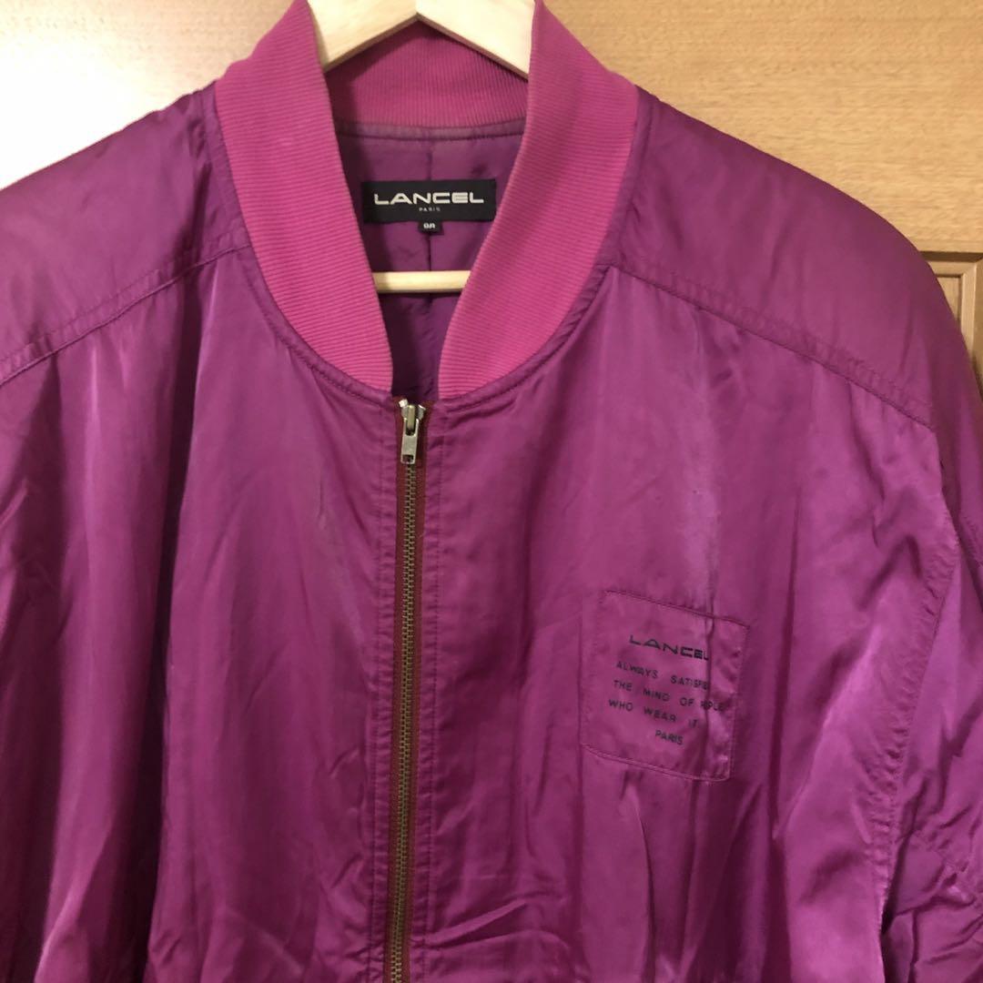 【雰囲気抜群❗️】1980's LANCEL 総柄 ボンバージャケット 大きめ