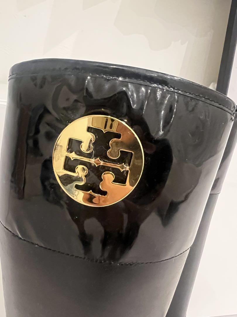 Tory Burch ブラック 長靴 レインブーツ37 - メルカリ