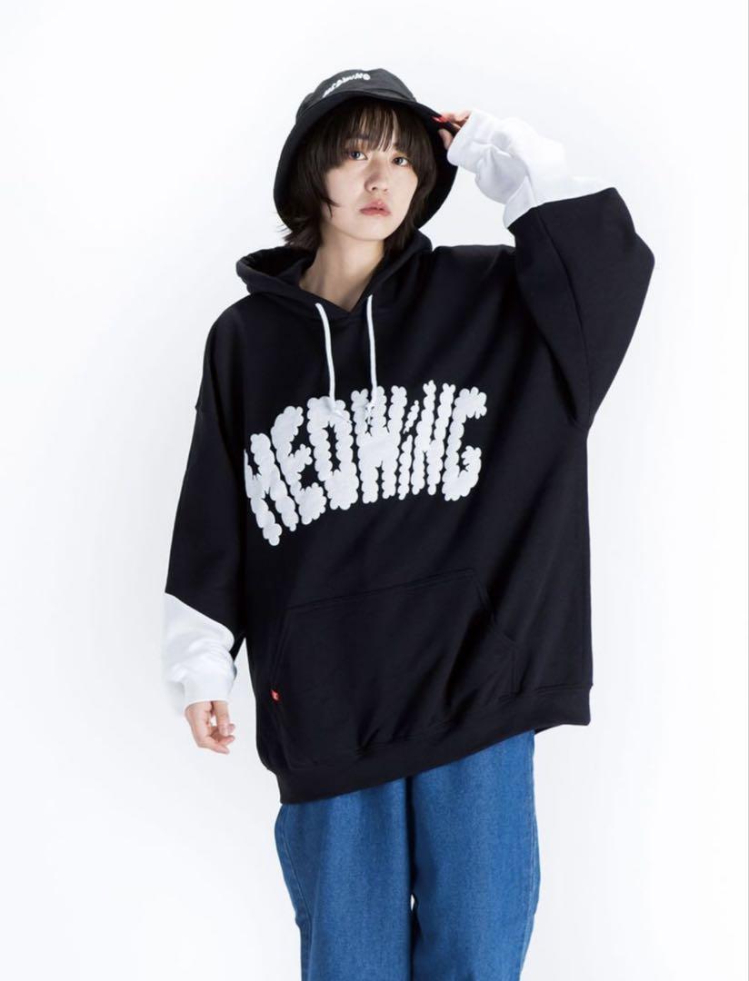 完売品 HEDWING HEOWINGプリント ブラック プルオーバー 687