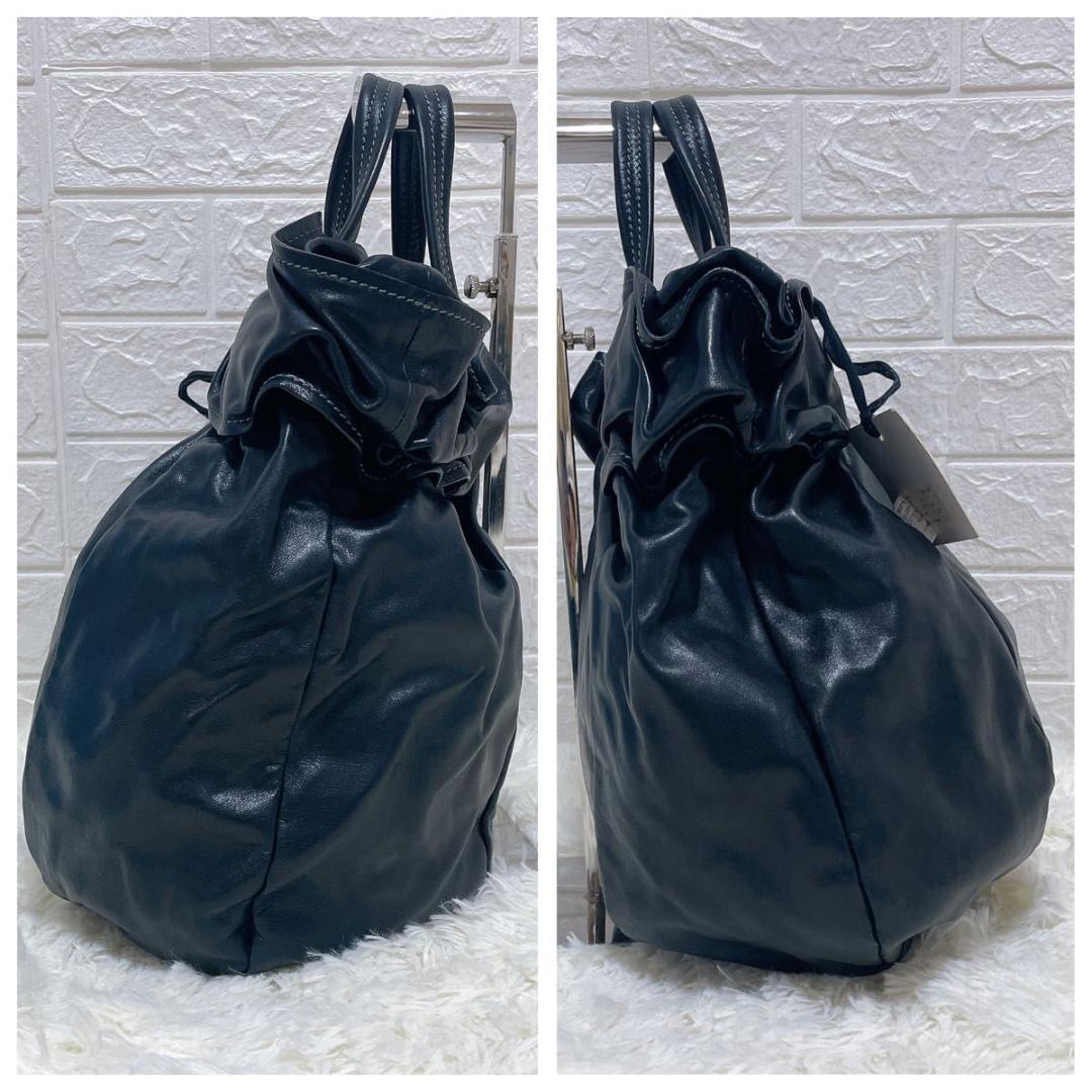美品】アンドレアマビアーニ レザー トートバッグ 2WAY