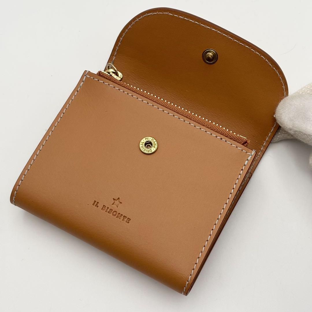 新品未使用 IL BISONTE イルビゾンテ 三つ折り財布 小銭入れ付