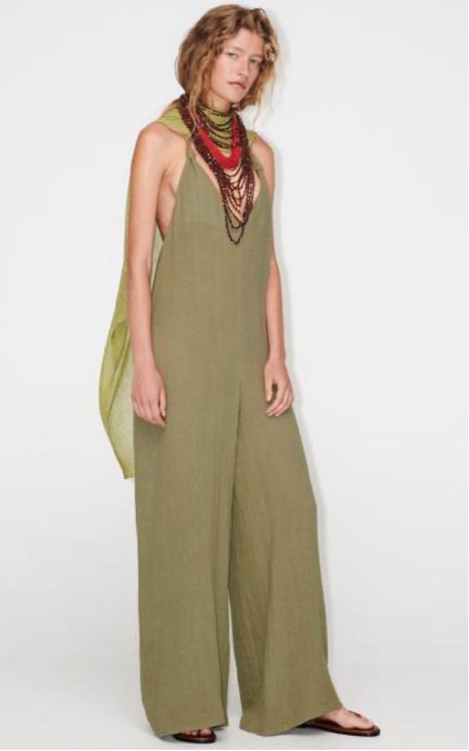 新品 ZARA 定価8,590円 パラッツォ ジャンプスーツ XS 1点限り