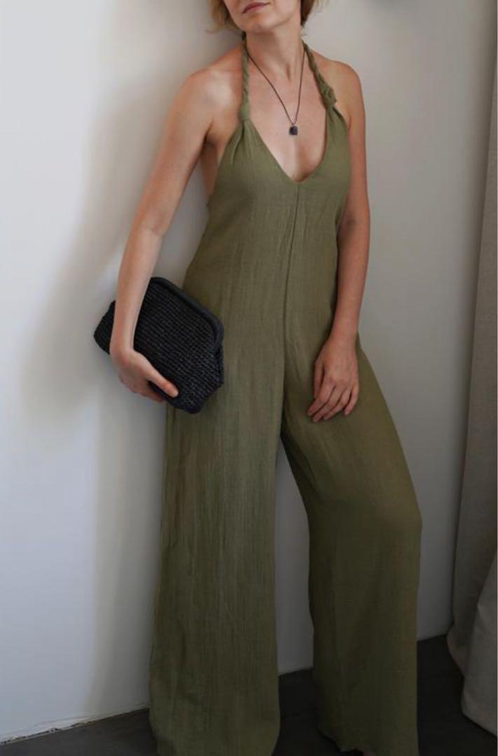 新品 ZARA 定価8,590円 パラッツォ ジャンプスーツ XS 1点限り