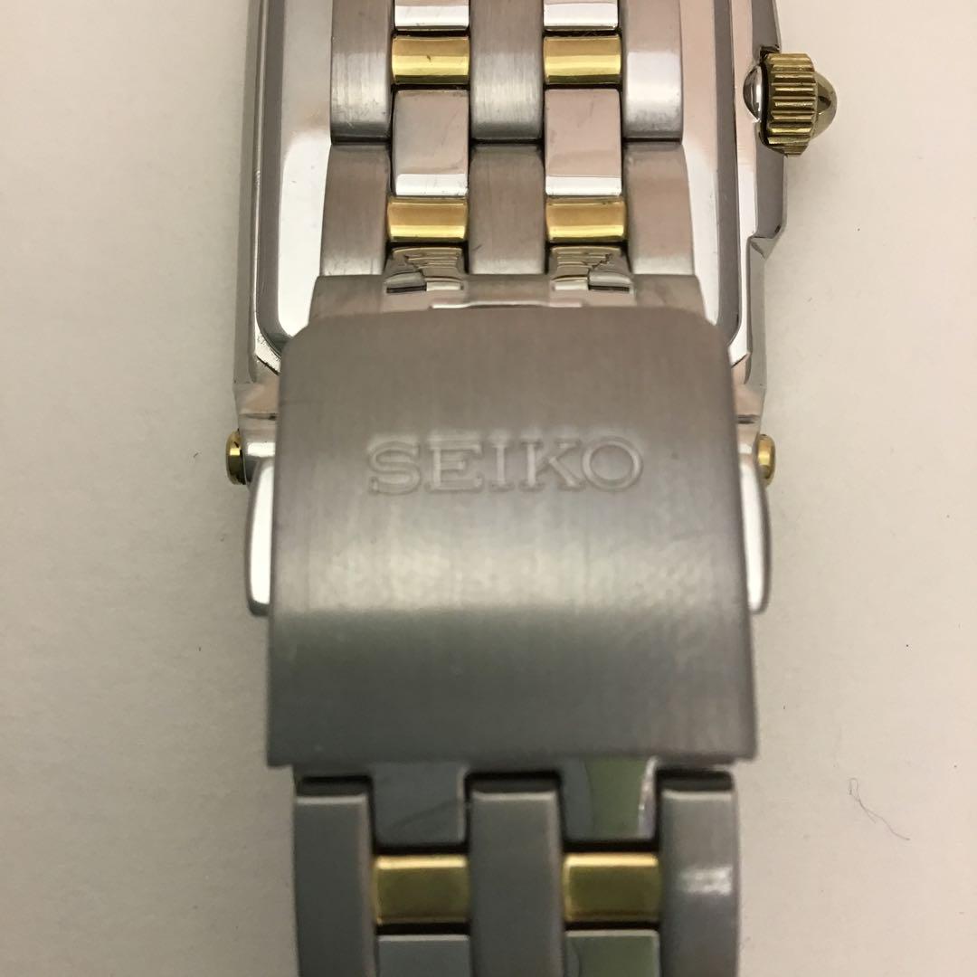セイコー　SEIKO Premier ステンレススチール 角型腕時計　日本製