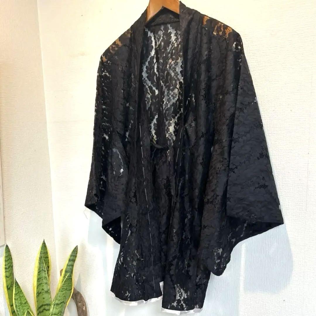 新品未使用TENYO LACE 総レース羽織 ブラック 天洋 特撰品