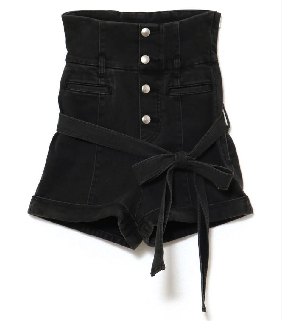 パンツ andmary Highwaist ribbon pants black M