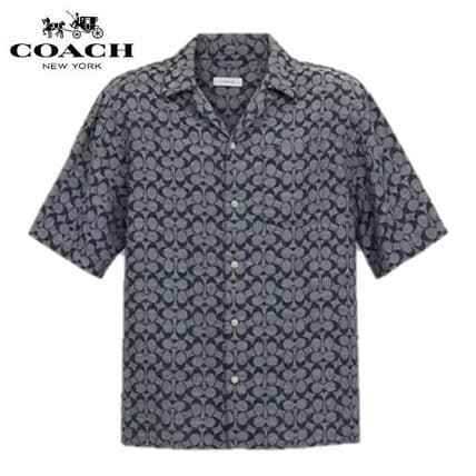 COACH コーチ シグネチャー半袖シャツ 保存袋付きL COACH
