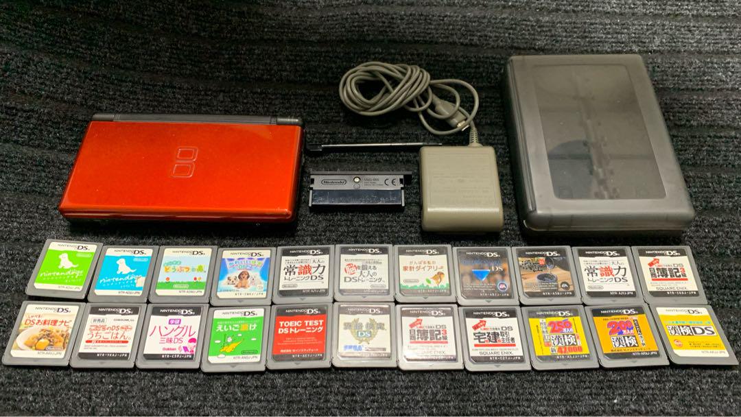 【ニンテンドーDS Lite クリムゾン レッド (ソフト22本 等 セット】
