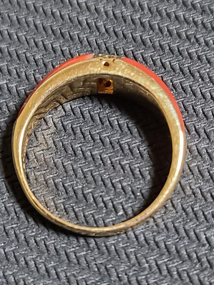 リ*ン様 18K 刻印 リング　約3.1g 石にキズあり　金　指輪