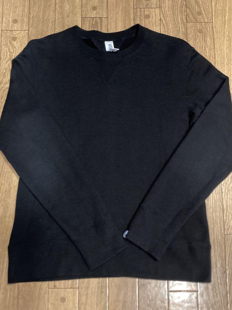ビームスプラス 別注 ループウィラー クルー　スウェット XL ブラック