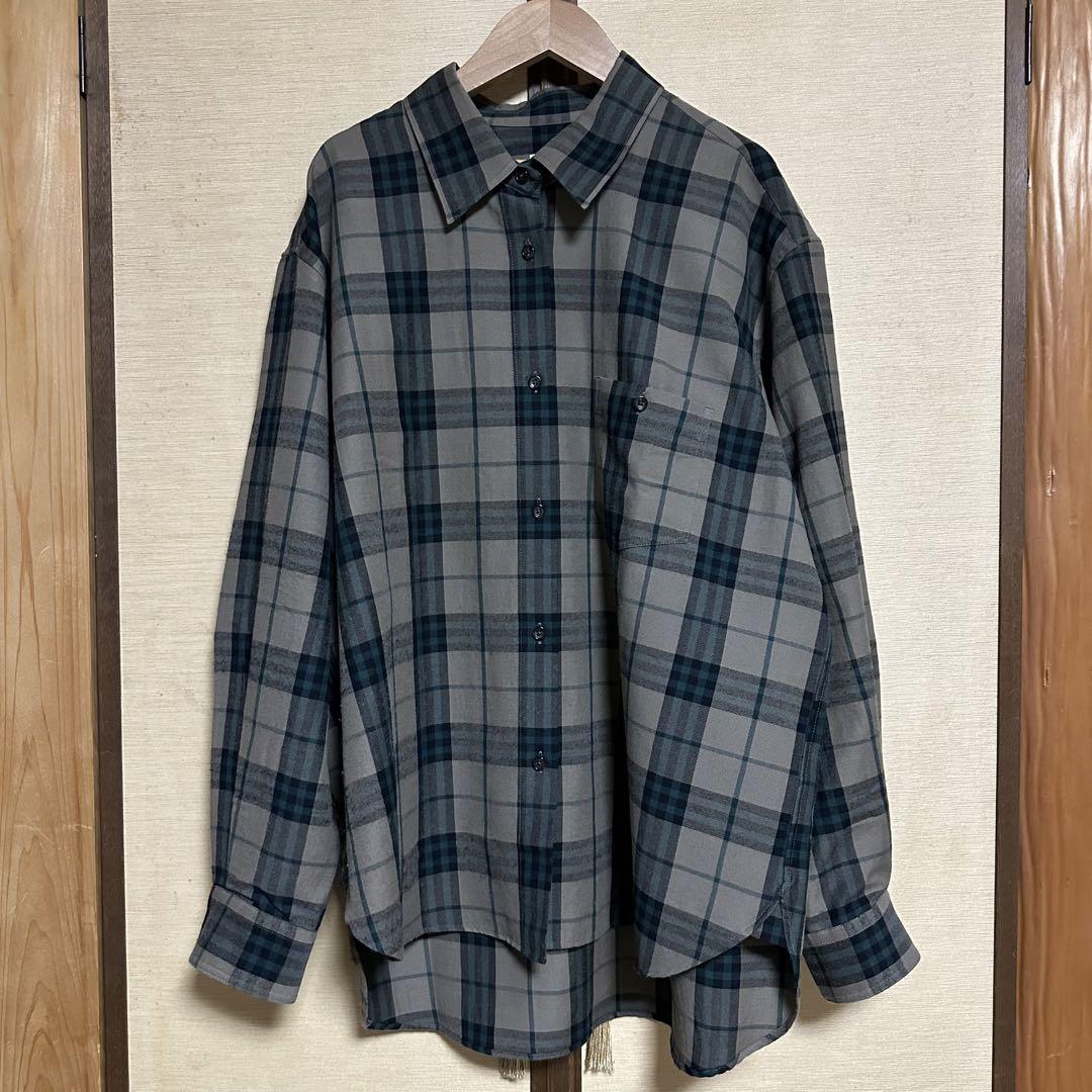 6（ロク）の「＜6(ROKU)＞毛コットン チェックシャツ（シャツ