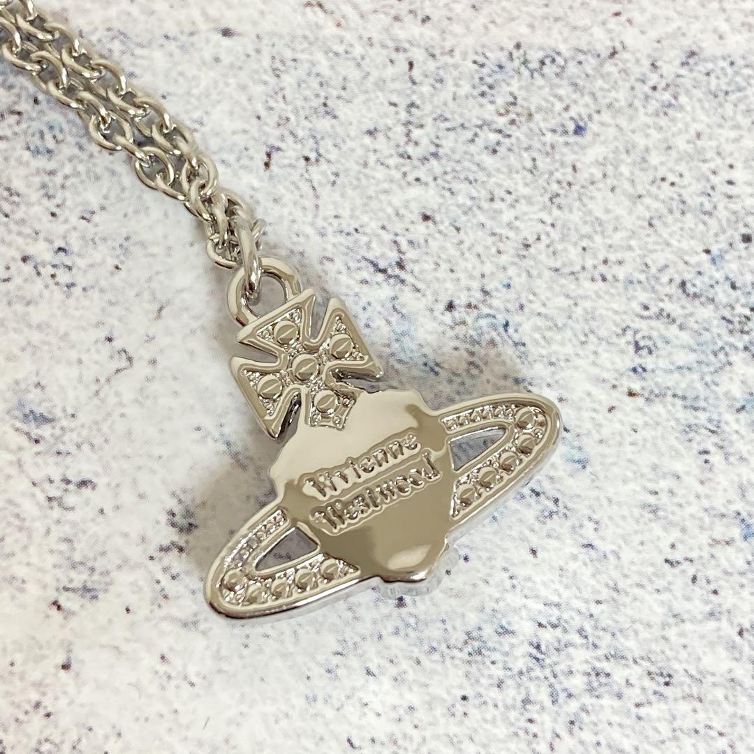 Vivienne Westwood ARIELLAネックレス　シルバー×ピンク