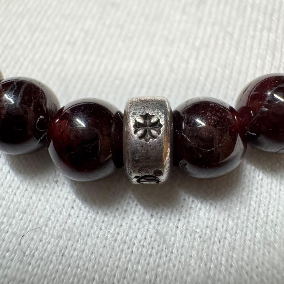 ガーネット クロスチャームブレスレット