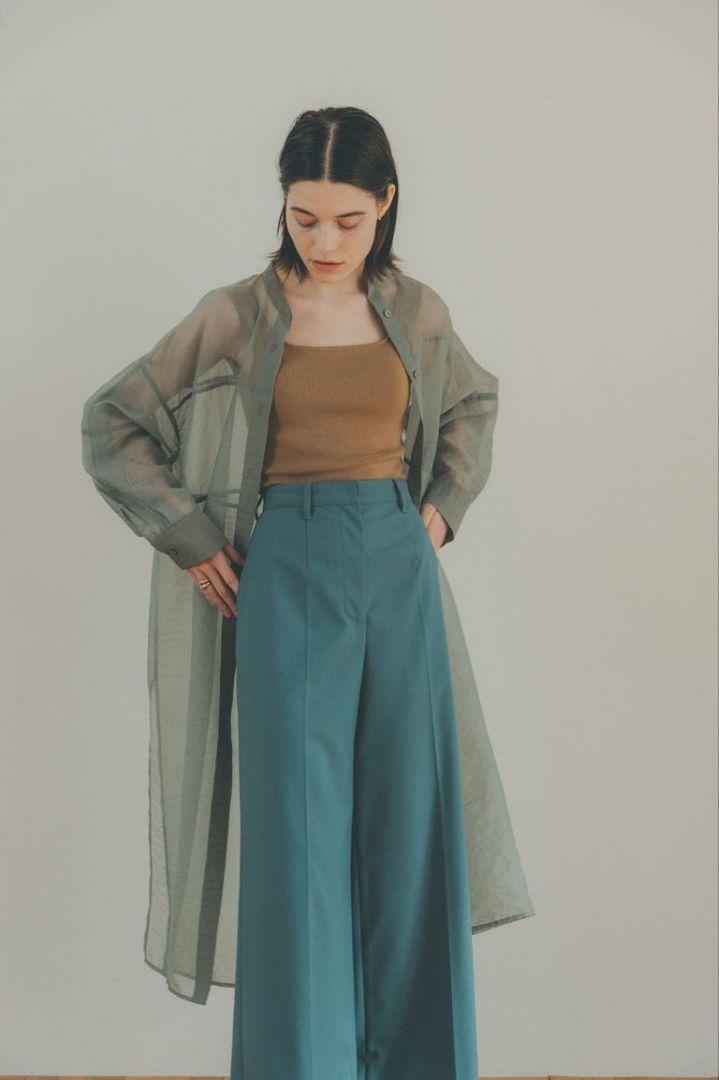 CLANE SWITCH DESIGN LONG SHEER SHIRT