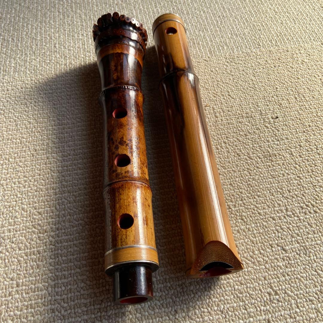 248⭐️尺八 一尺六寸管 眞山銘三印 248⭐️尺八 一尺六寸管 眞山銘三印