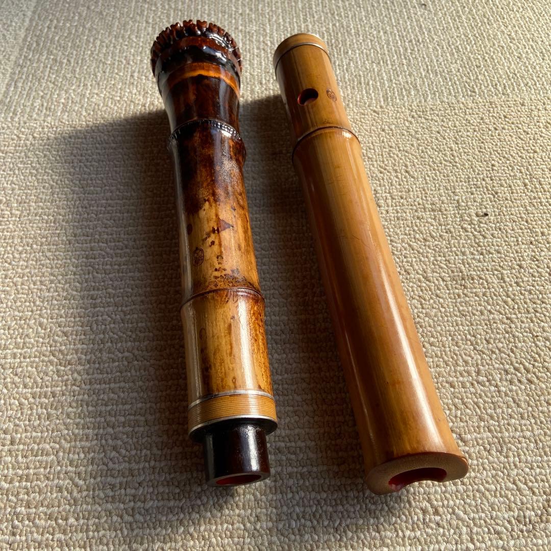 248⭐️尺八 一尺六寸管 眞山銘三印 248⭐️尺八 一尺六寸管 眞山銘三印