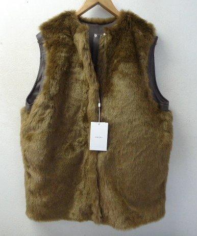 アメリ 新品タグ付き 23aw  ファー ベスト サイズF 茶系
