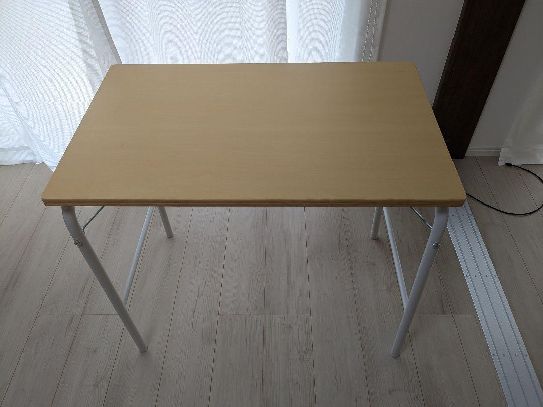 【使用3ヶ月美品】無印良品 折りたたみ スチールパイプ テーブル　白