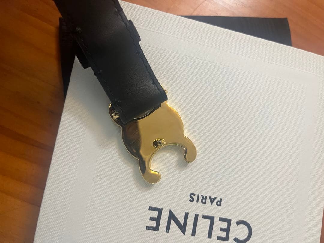 CELINE ブラックレザーベルト CELINE ブラックレザーベルト