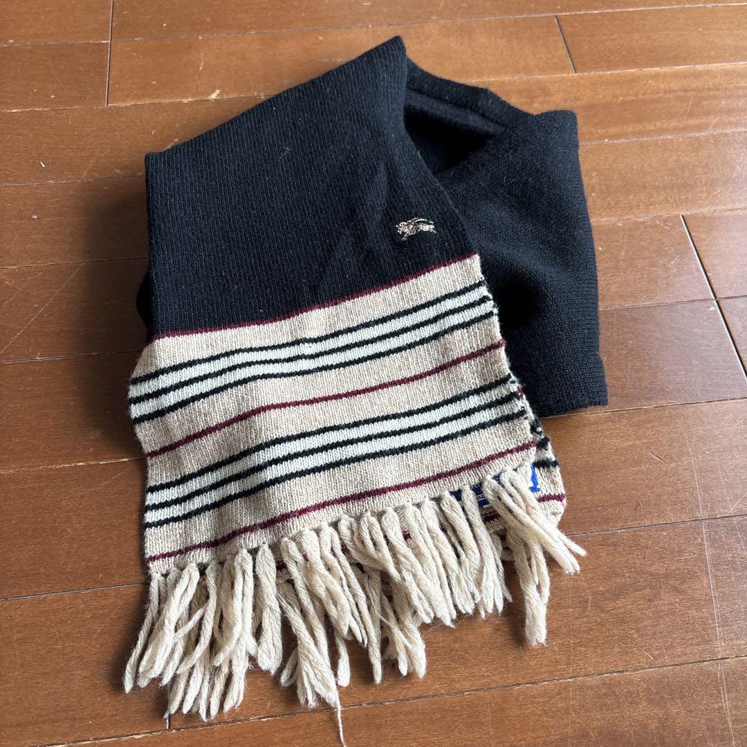 Burberry Blue label☆ボーダー柄マフラー クリーニング済み❗️ BURBERRY BLUE LABEL マフラー 美品 - メルカリ