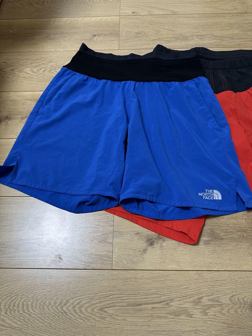 THE NORTH FACE ランニングパンツ 青 赤 2枚セット XL