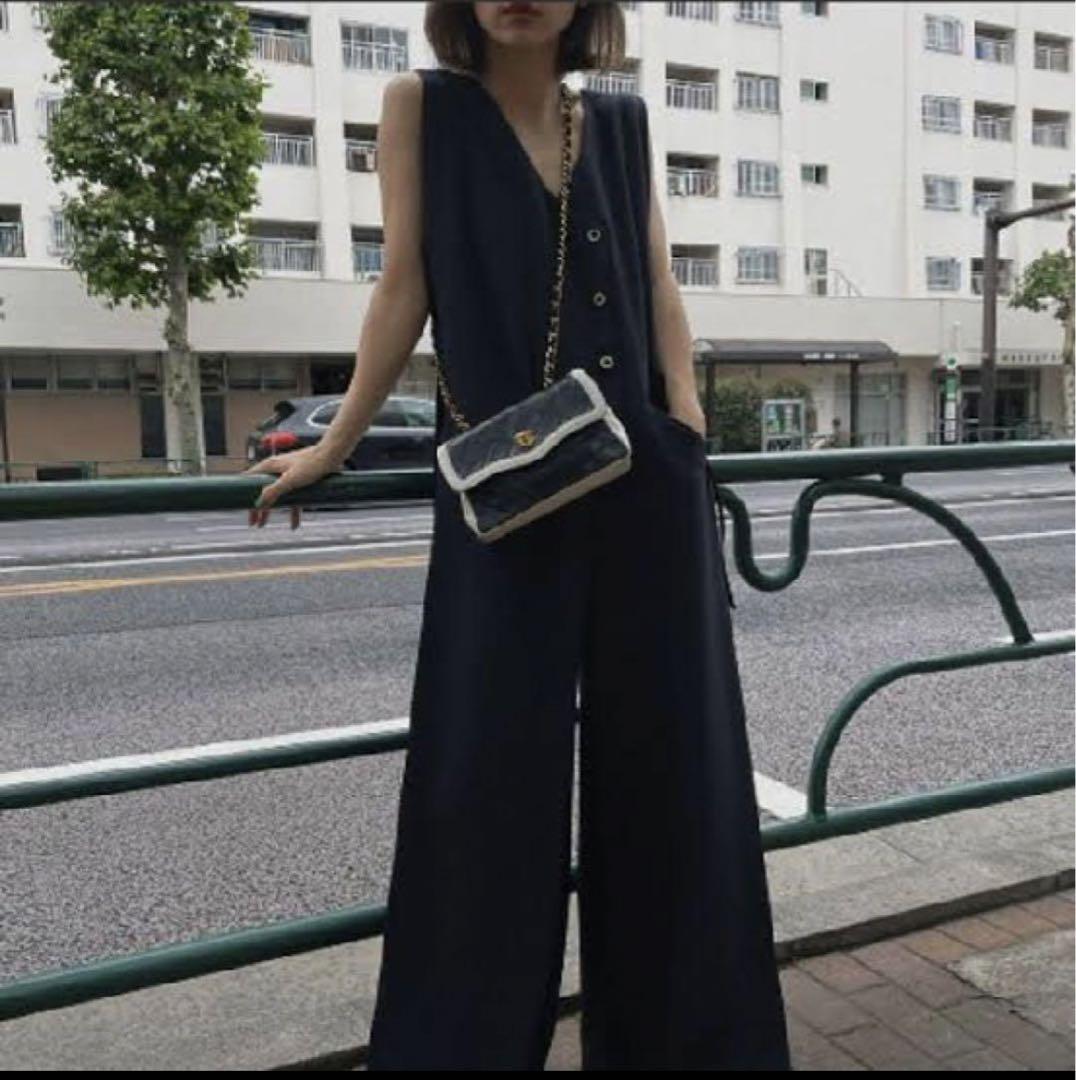 Ameri（アメリ）の「RETURN COLLAR ALL IN ONE（つなぎ