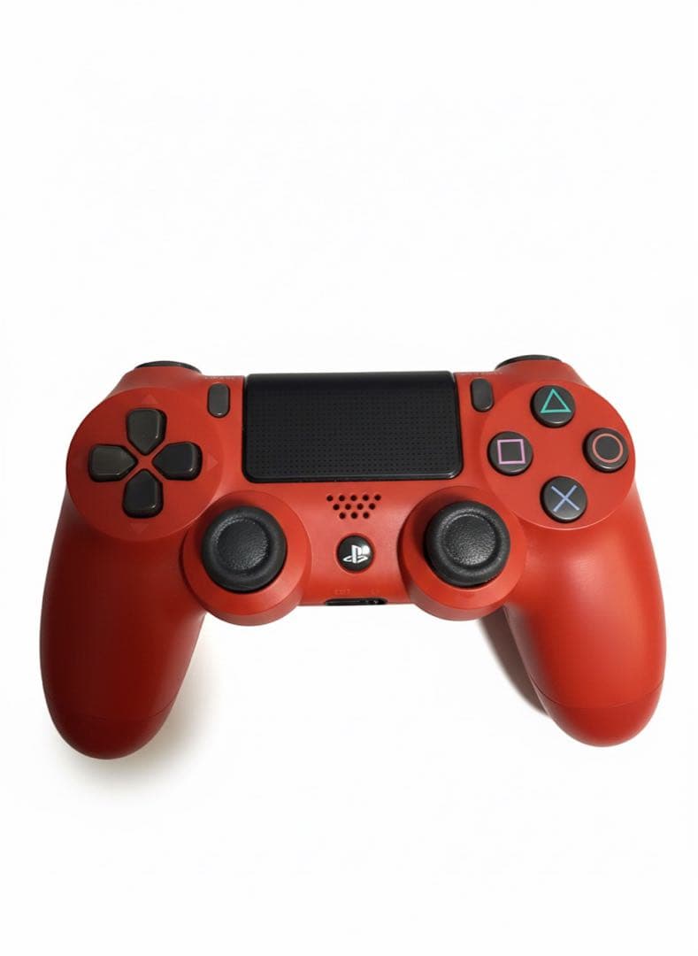赤いコントローラー付きPlayStation4