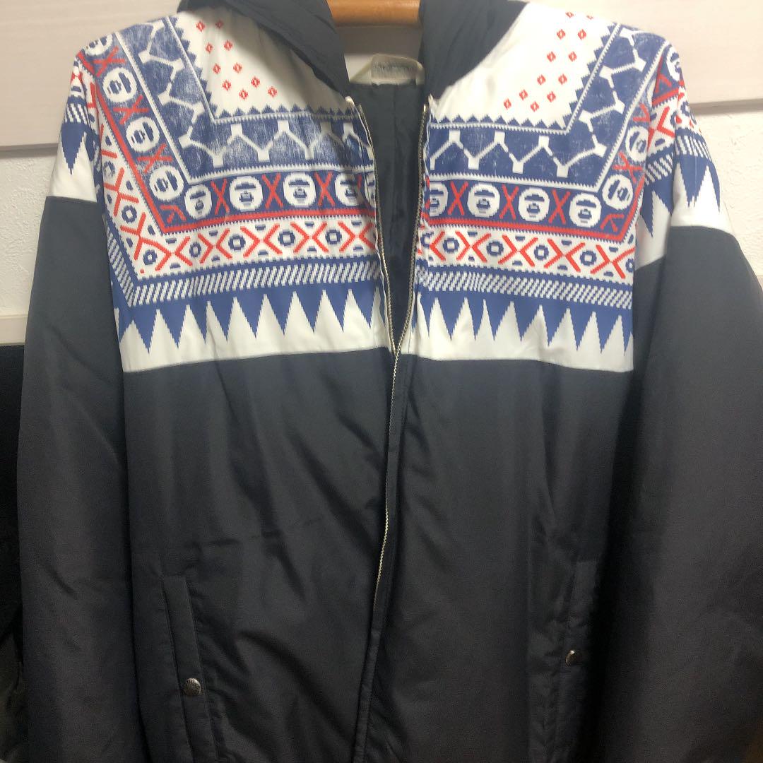 （値下げ中）A・BATHING APE ダウンジャケット ノルディック柄