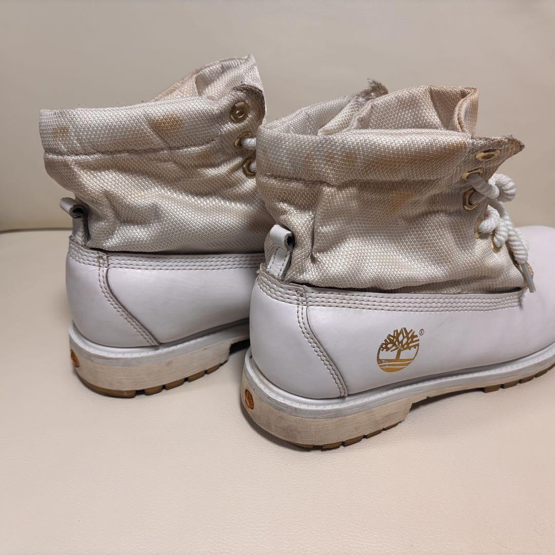 Timberland ホワイト ハイカットブーツ