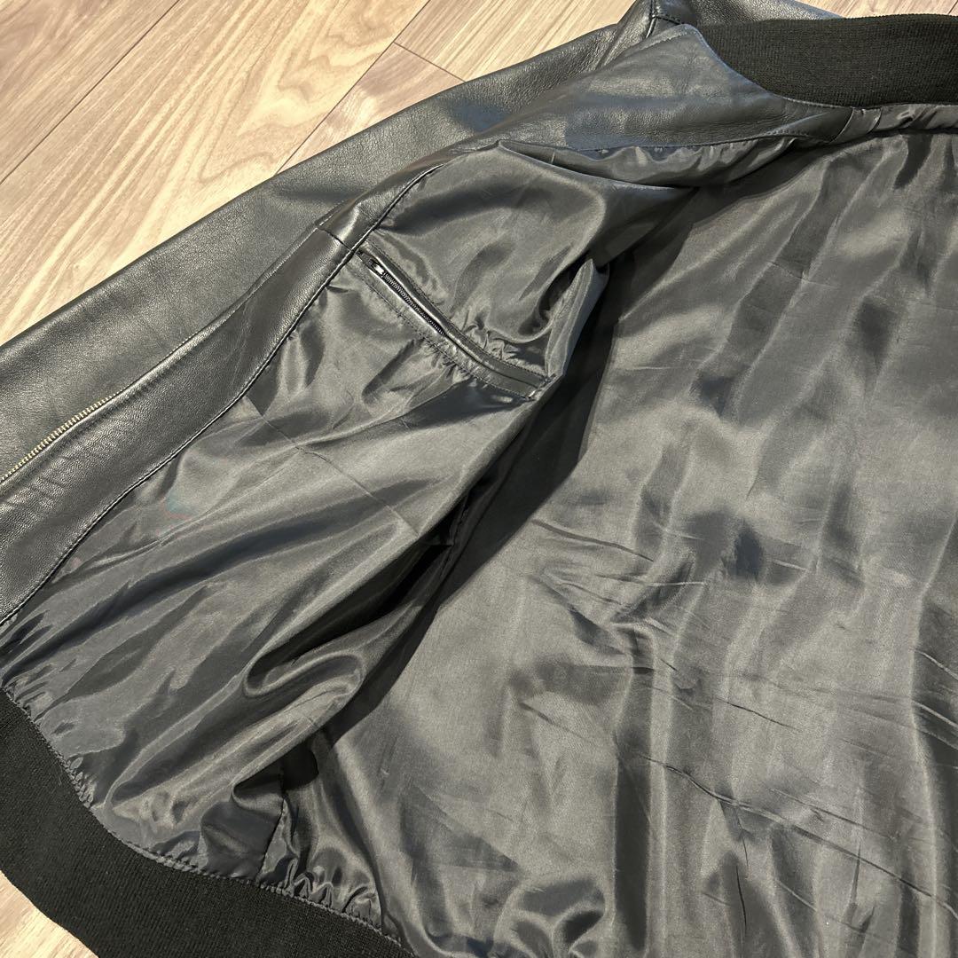 Mo-LAWS MA-1 ラムレザー レザージャケット 革ジャン ブルゾン 3L