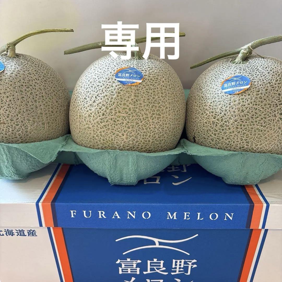 ユノクール便3箱 秀品 北海道富良野メロン 品種：ルピアレッド