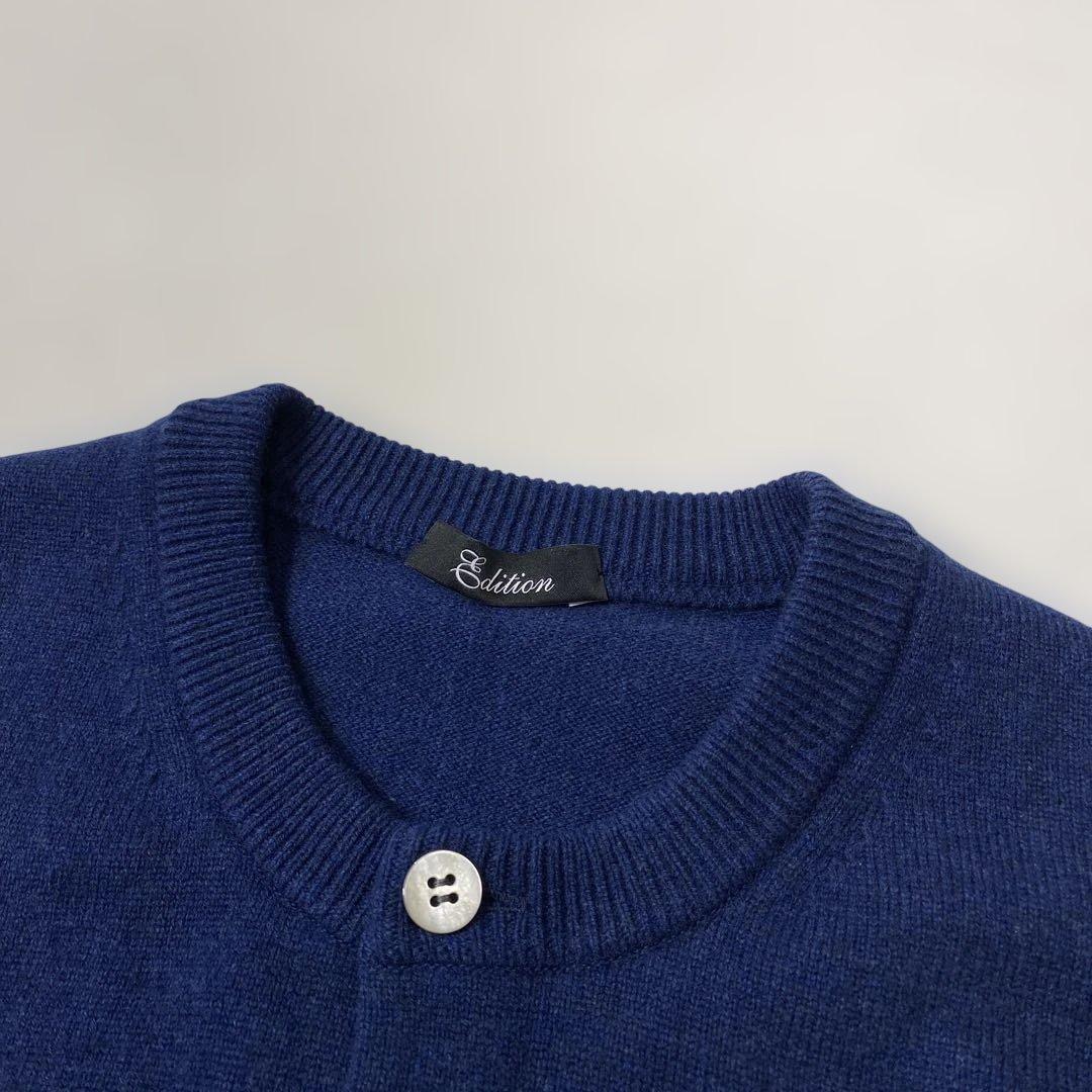 トゥモローランド エディション カプリニットクルーネックカーディガン ネイビー トゥモローランド エディション カプリニットクルーネックカーディガン ネイビー