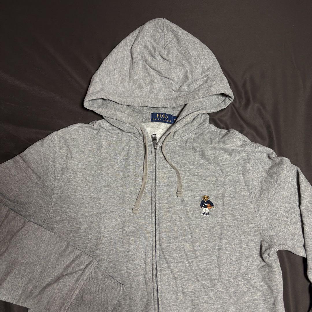 Polo Ralph Lauren ジップ パーカー　ポロ　ポロベア　バスケ