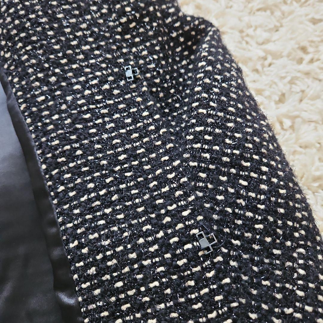 MARINA RINALDI ツイード ノーカラージャケット 23 MARINA RINALDI ツイード ノーカラージャケット 23