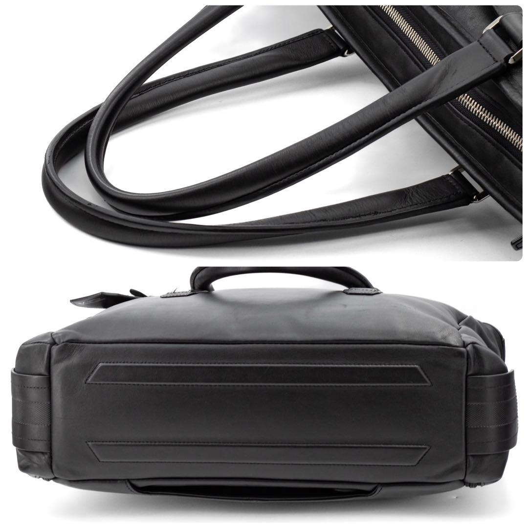 Z425【美品】TUMI／トゥミ　ジャービス　トートバッグ　ビジネス　レザー　黒