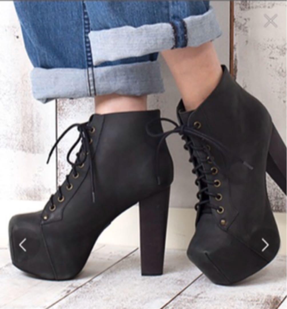 ジェフリーキャンベル　黒　レース　ブーツ　LITA LITA スパイクブーツ Jeffrey Campbell│Jeffrey Campbell