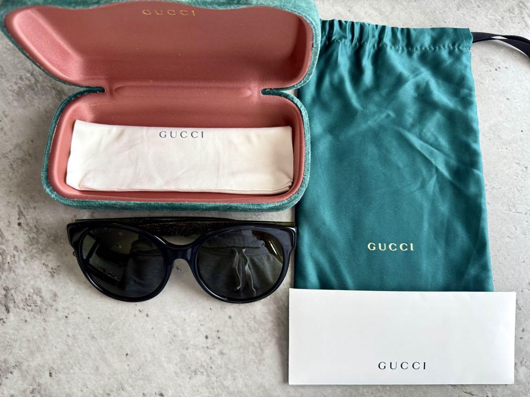 GUCCI グッチ ブラック サングラス ケース付き - メルカリ