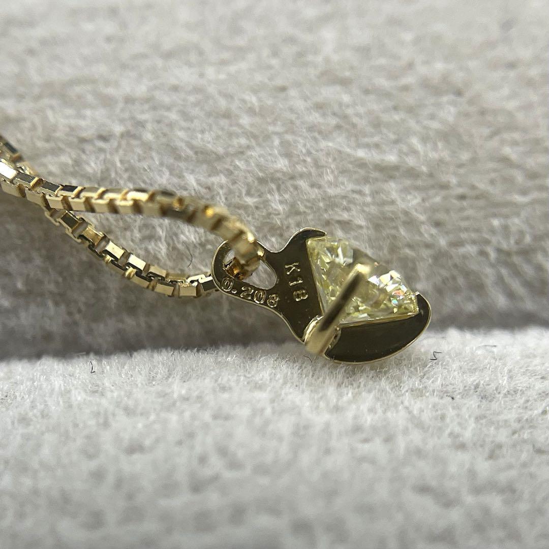 JE294★高級 ダイヤモンド0.208ct K18 ネックレス