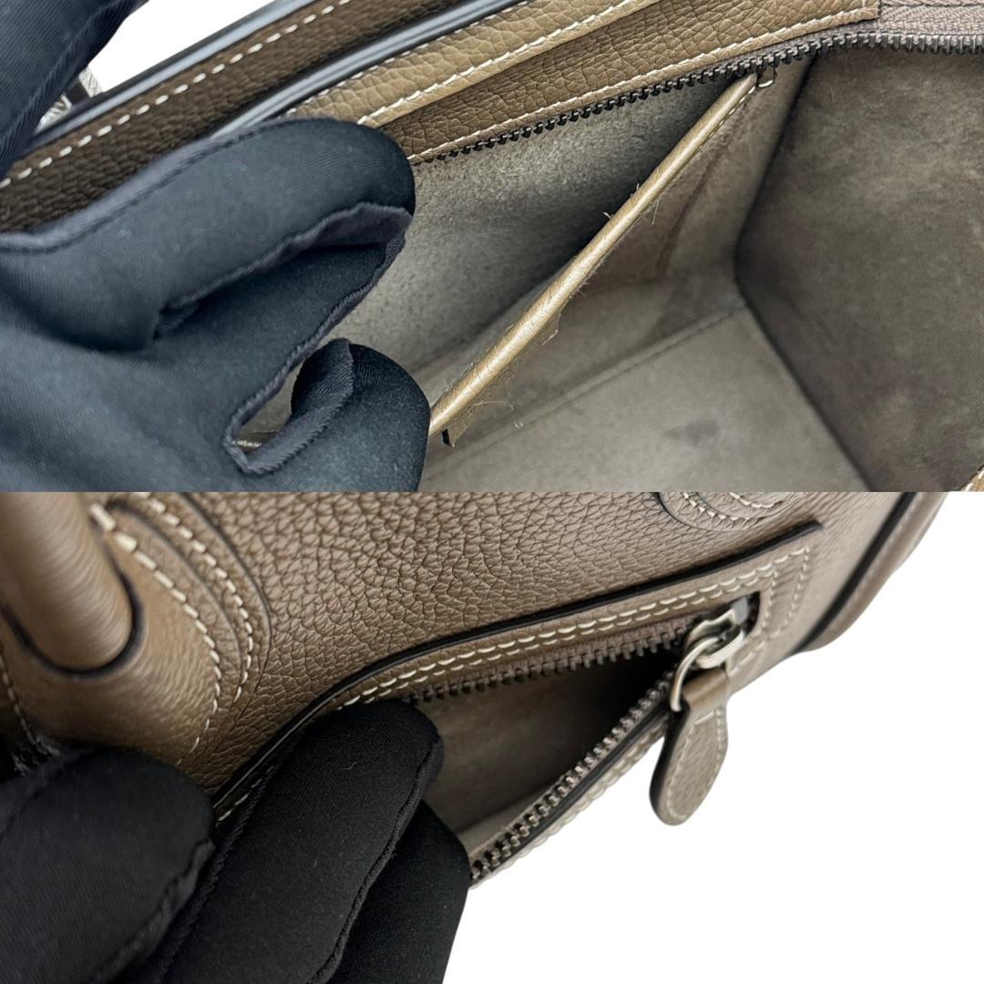 【美品・新ロゴ】セリーヌ ラゲージ ナノショッパー 2way ハンドバッグ スリ