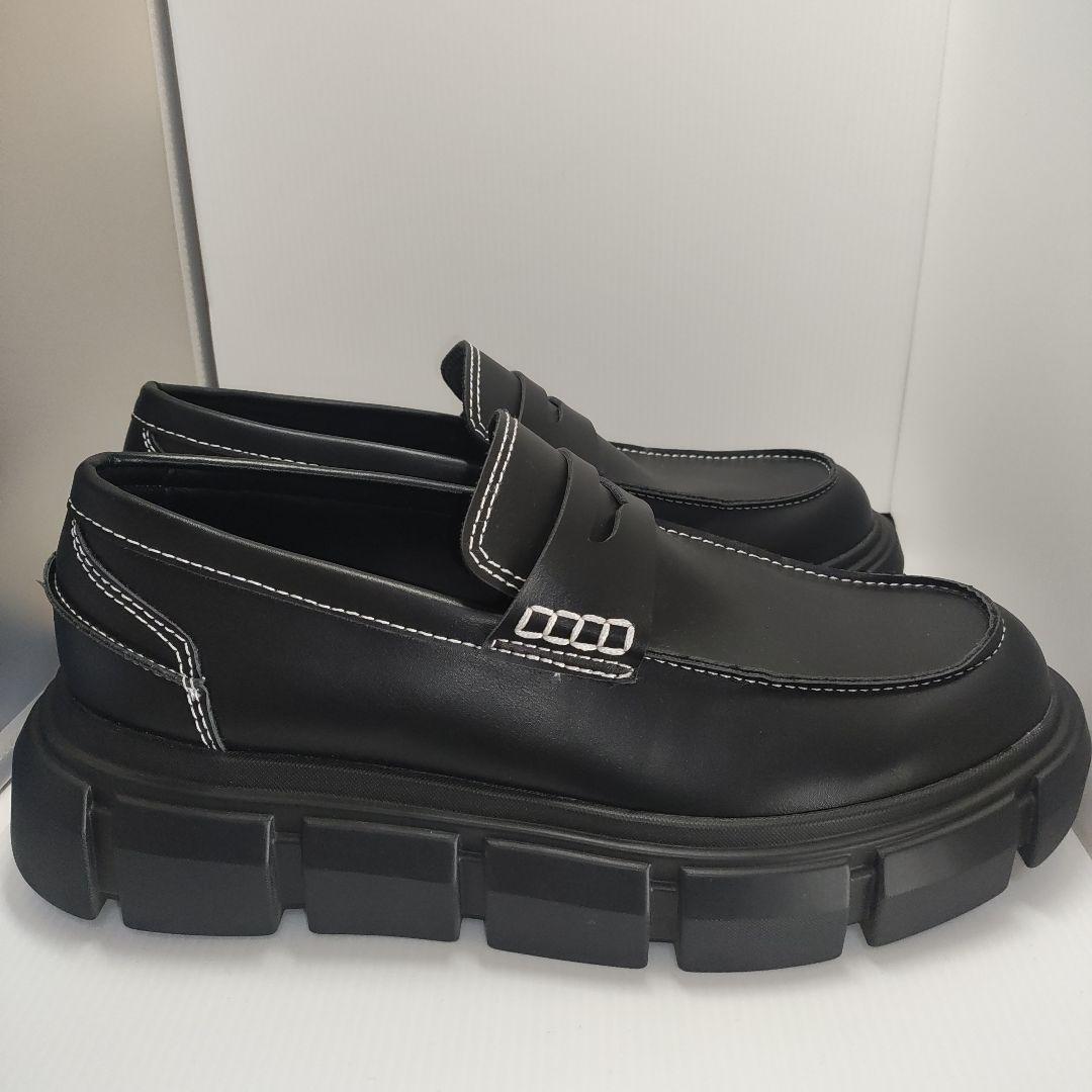 廃盤【美品】ZARA レザーコインローファー 44 ブラック｜Yahoo