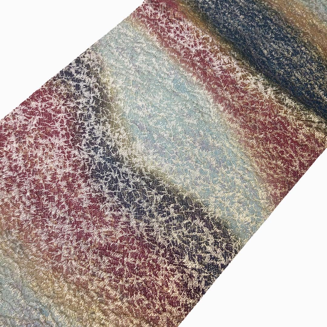 O-687 袋帯 ふくれ織 グラデーション 暈し 金通し | costaveras.com.br