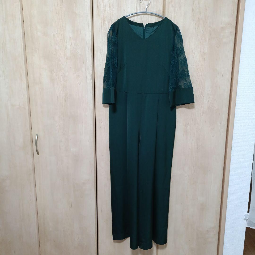 AIMER エメ ダークグリーン レース袖 妊婦 裏地付き