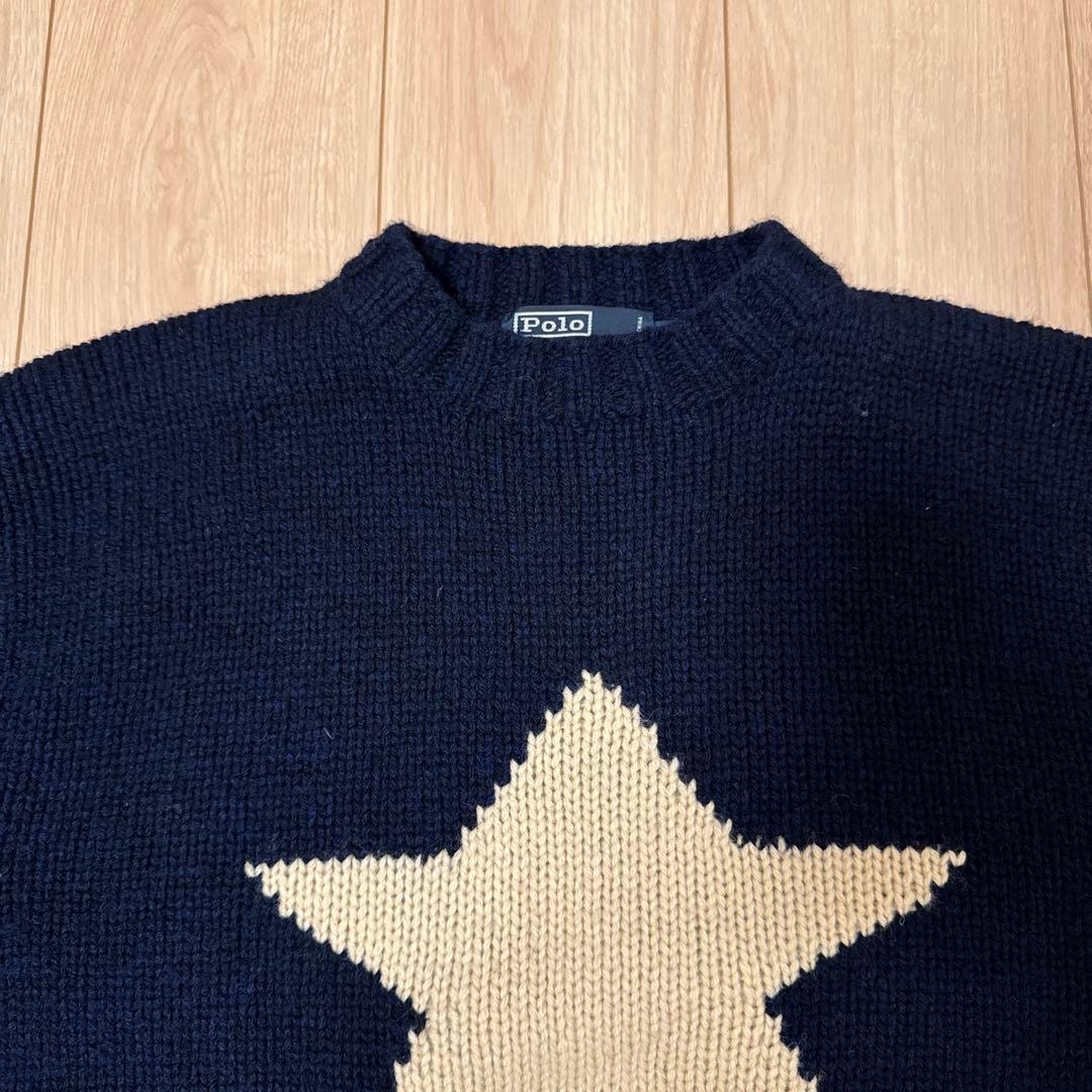 極美品 90s 名作 ラルフローレン スターニット ポロ XL RRL