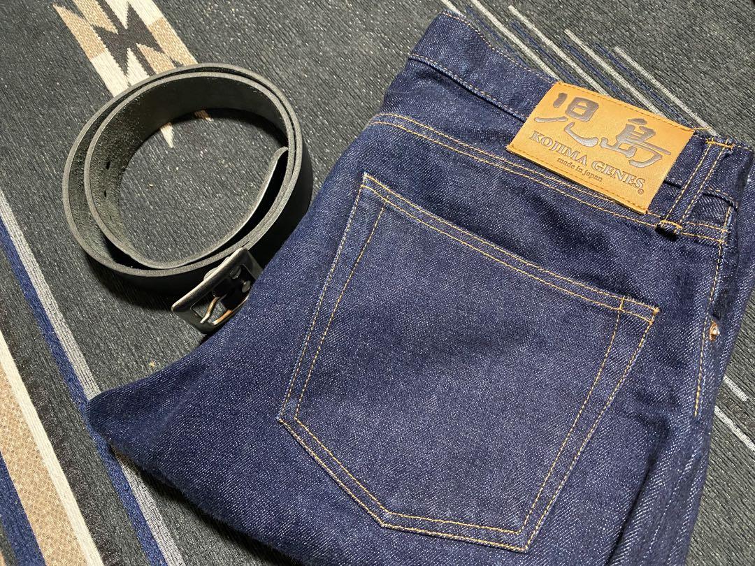 児島ジーンズとベルトセット！15oz セルビッチストレート36インチ！