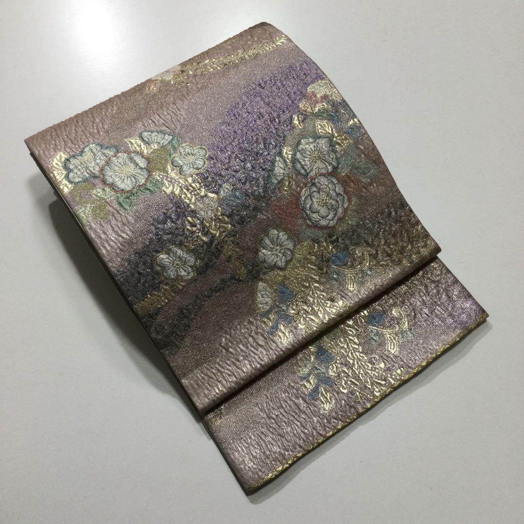 No.1080 未使用シリーズ正絹辻が花柄袋帯　美品