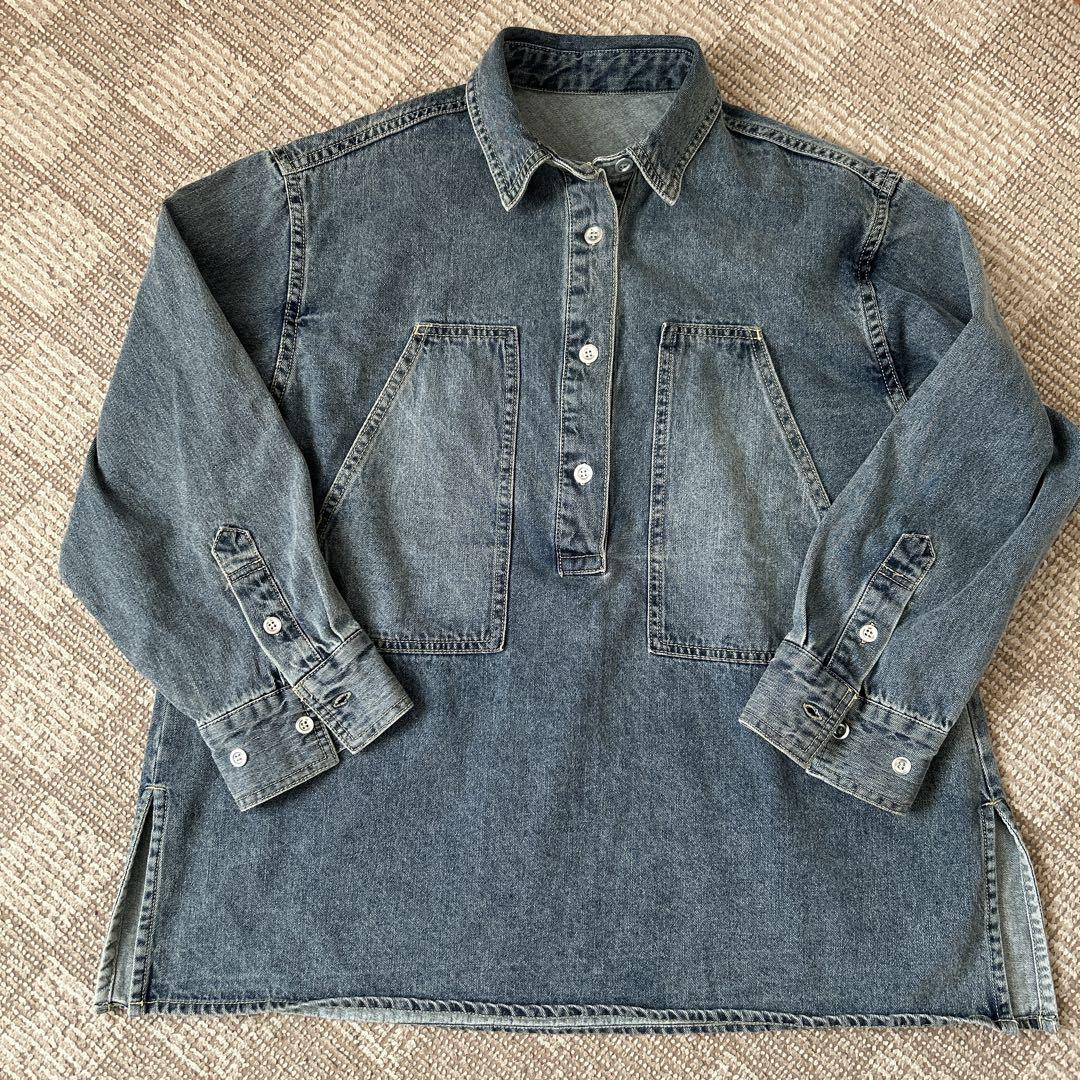 loungedress ラウンジドレス　スキッパーデニムシャツ