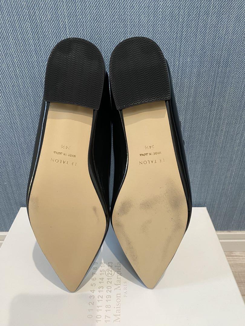 LE TALON ルタロン ポインテッド　エナメル　ワンストラップ　フラット