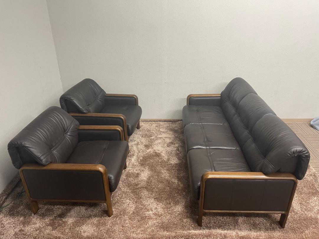 美品 karimoku カリモク 応接セット 3シーター 1シータ 2脚